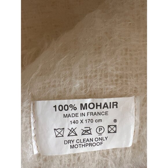 Yves Delorme Paris 100% Mohair Blanket 140 X 170 Cm Made In France - Picture 3 of 4